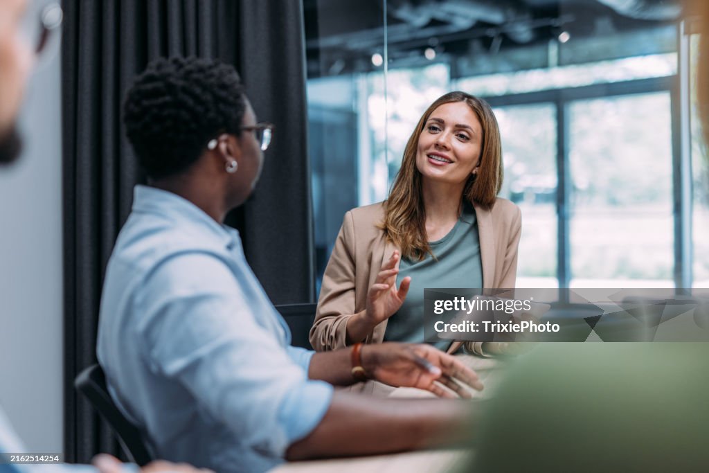 Business persons on meeting in the office.