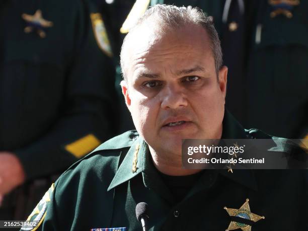 Osceola County Sheriff Marcos Lopez, answers questions from the media on Tuesday, Jan. 5, 2021. The Orange-Osceola State Attorney's Office last week...