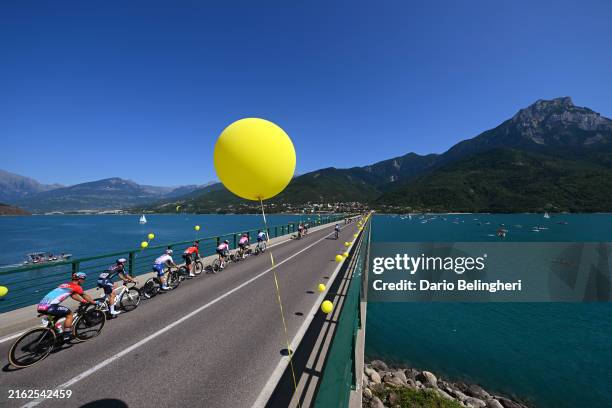 General view of Bart Lemmen of Netherlands, Wout Van Aert of Belgium and Team Visma | Lease a Bike, Chris Juul-Jensen of Denmark, Michael Matthews of...
