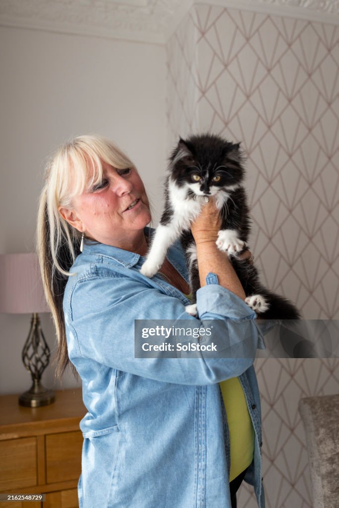 Bonding with her Cat