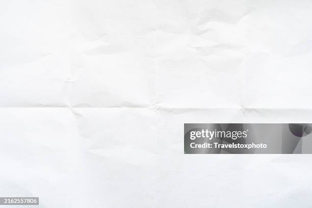 start with a white sheet of paper. start something from scratch. space for new creative ideas. texture of crumpled white paper. innovative business idea. paper texture background. textured paper. blank sheet of paper. - folded stock pictures, royalty-free photos & images
