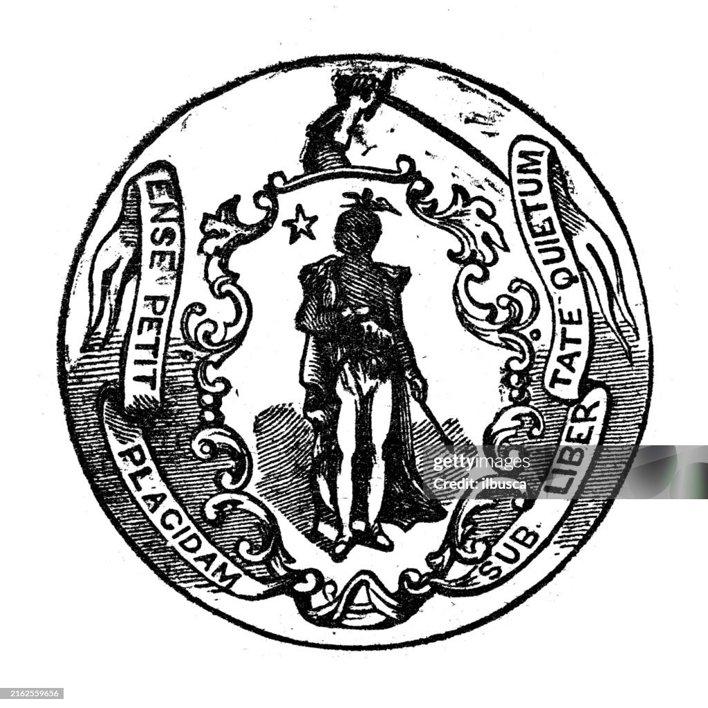 Seal of USA states: Massachusetts