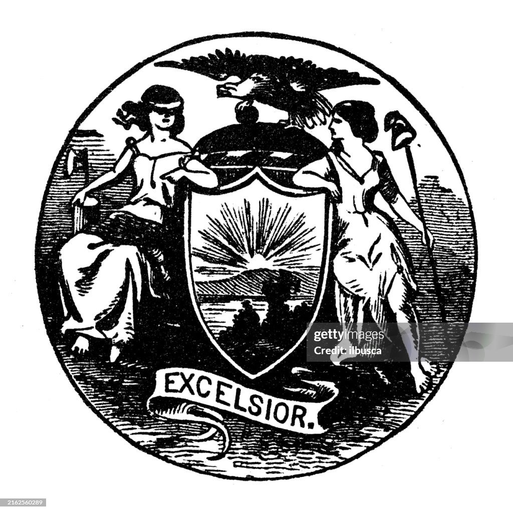 Seal of USA states: New York