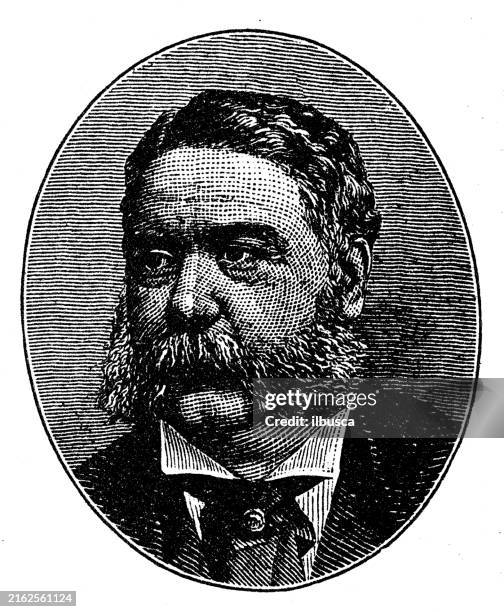 us presidents: chester a. arthur - chester a arthur stock illustrations