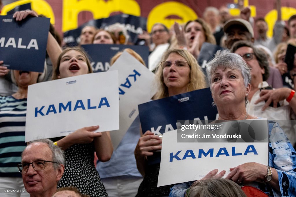 Vice President Kamala Harris Campaigns In Wisconsin