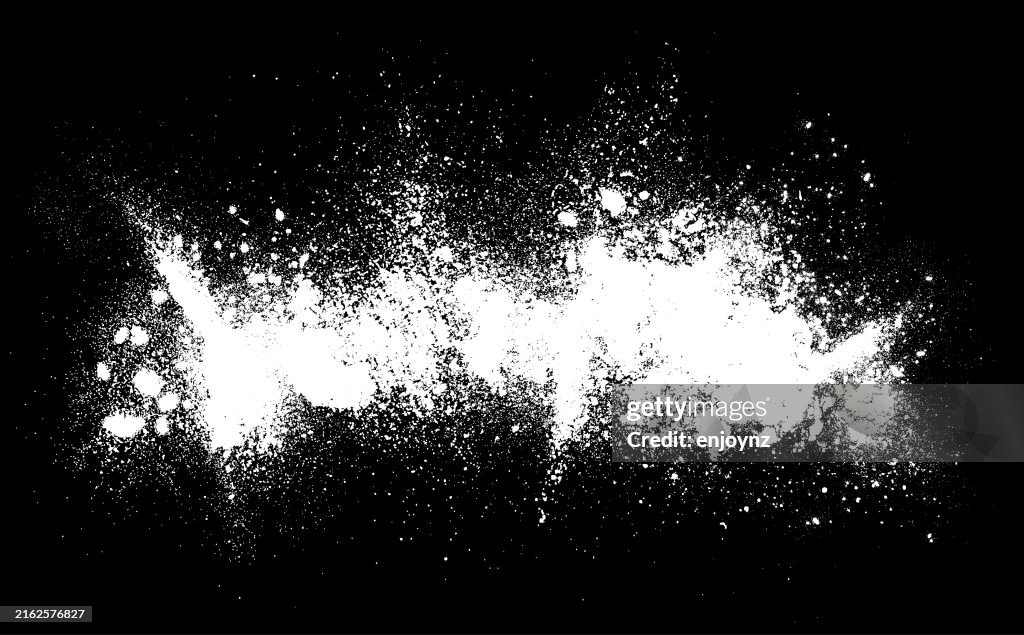 White powder splash banner