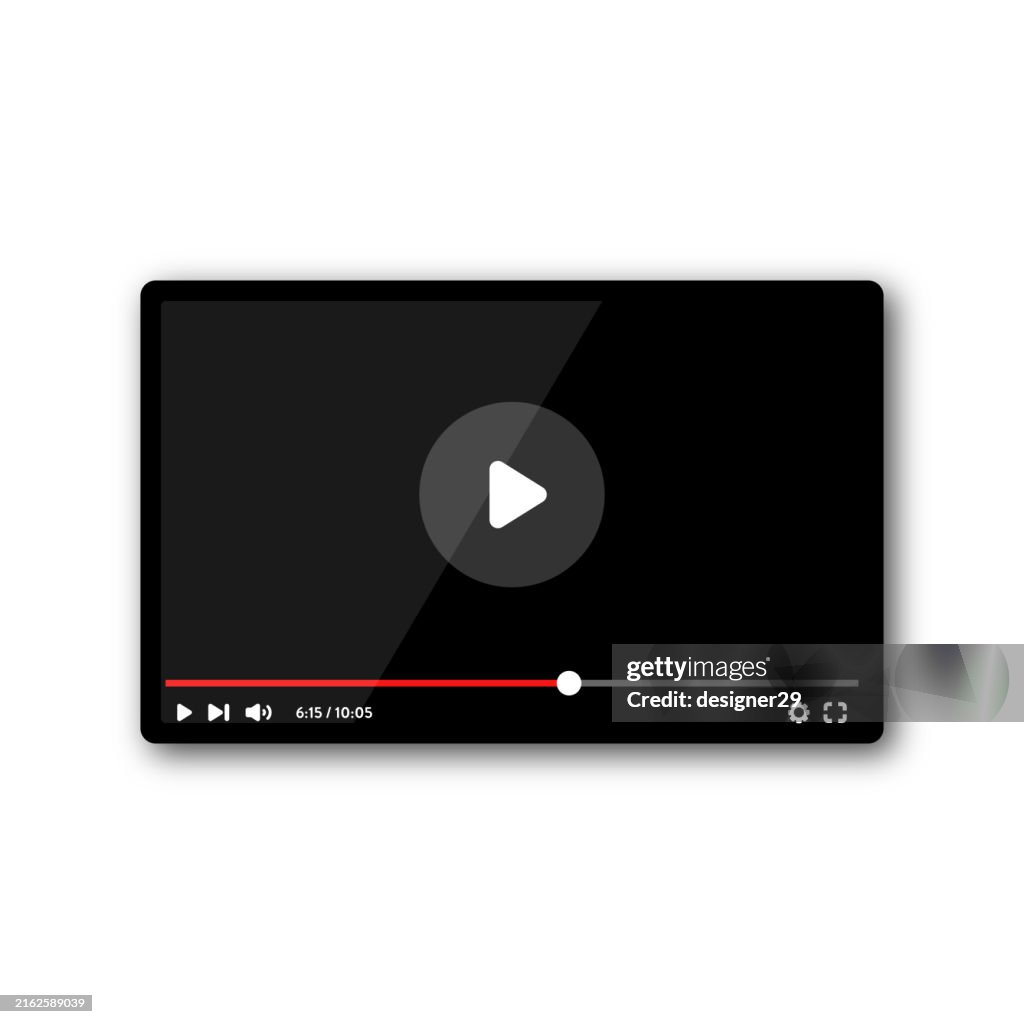 Video Player Template Vector Design.
