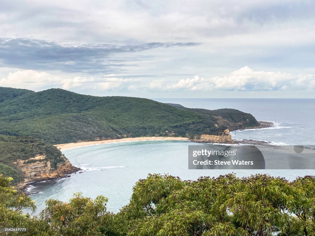 Maitland Bay and Bouddi National Park from Bullimah Head.
