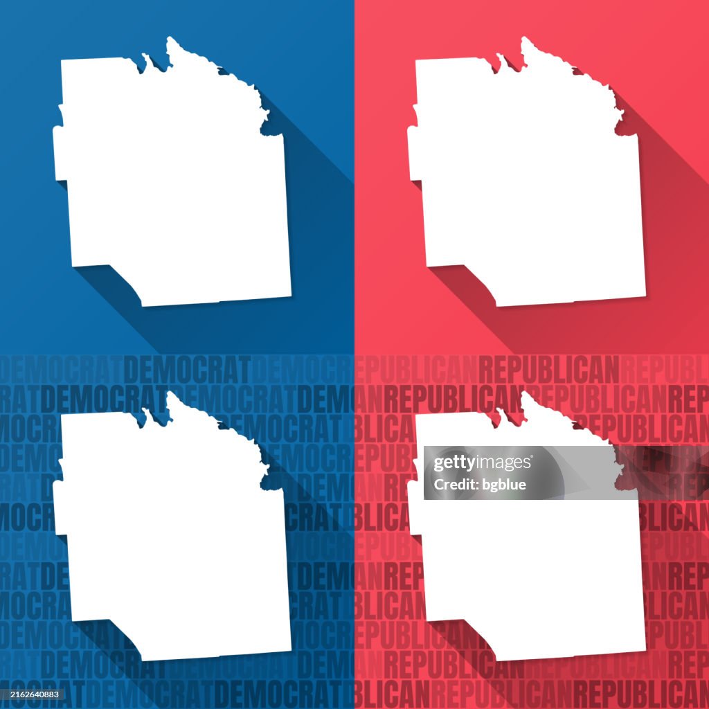 Onondaga County, New York. Maps on blue and red backgrounds