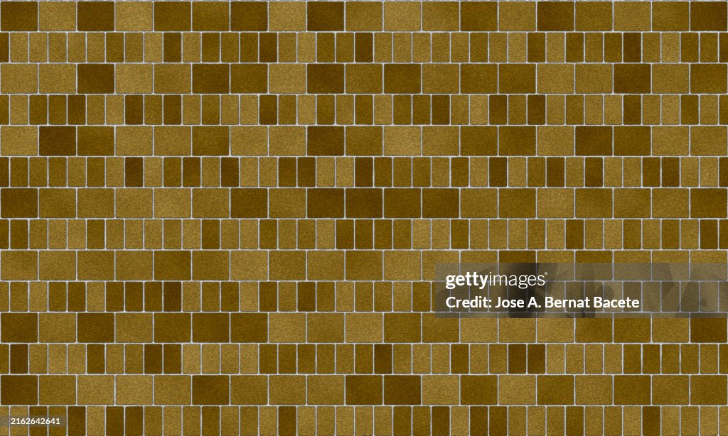 Abstract background, rough texture cement rectangular brick wall.