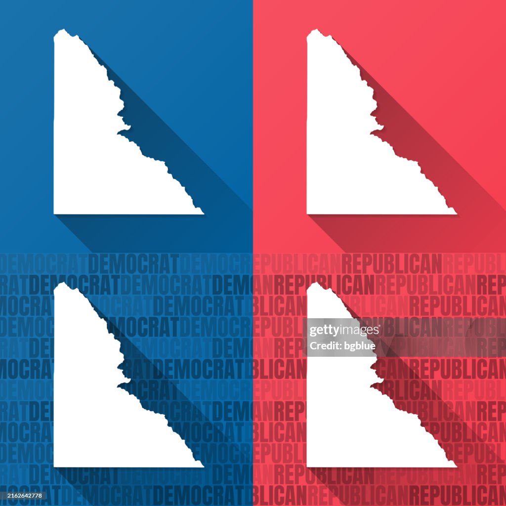 Shoshone County, Idaho. Maps on blue and red backgrounds