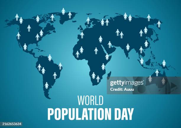 world population day - helping neighbor stock illustrations