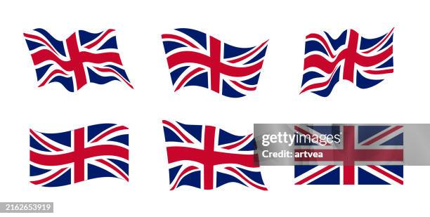 flaggen von großbritannien - britische flagge stock-grafiken, -clipart, -cartoons und -symbole