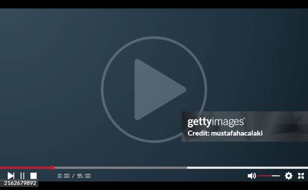 blank video player template with control buttons - loading screen stock illustrations