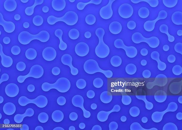 seamless water droplets blue spots pattern background - random polka dot pattern stock illustrations