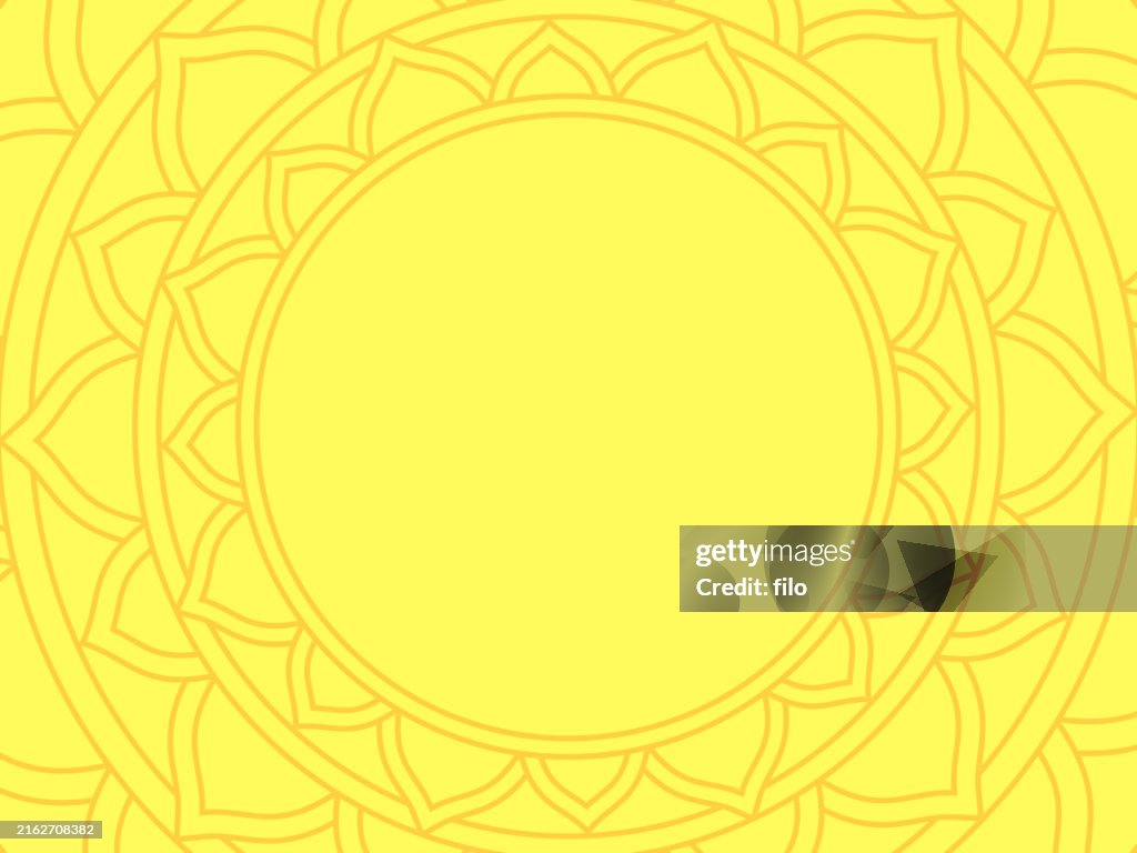 Sun Mandala Boho Fondo de diseño detallado tradicional