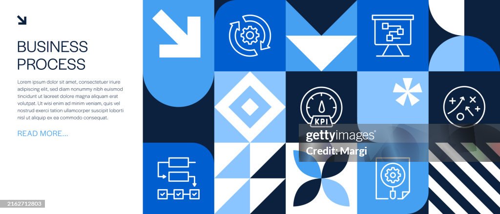 Business Process Geometric Infographic Design High-Res Vector Graphic ...