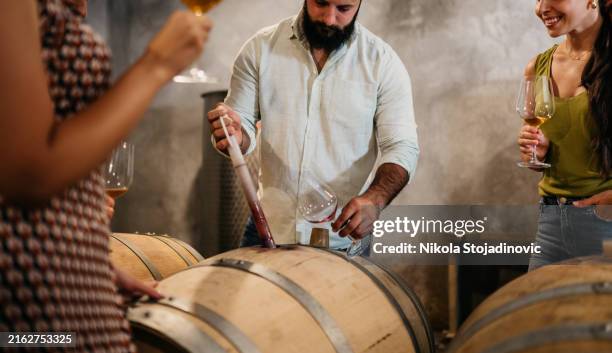 proud winemaker - winery stock pictures, royalty-free photos & images