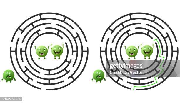 Maze For Runction 46 Easy Maze Vector High Res Illustrations - Getty Images