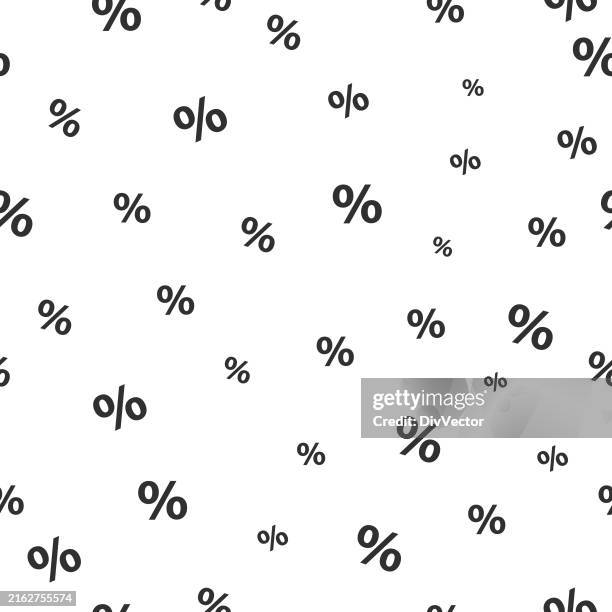 ilustrações de stock, clip art, desenhos animados e ícones de percentage seamless pattern - sinal de percentagem