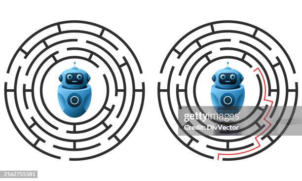 Circle Rounded Game Round Maze Game For Kids High-Res Vector Graphic - Getty Images