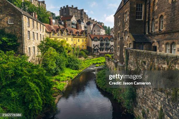 scenic dean village edinburgh scotland - village stock pictures, royalty-free photos & images