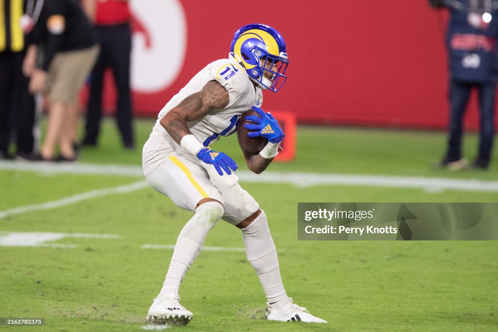 Josh Reynolds Rams Josh Reynolds of the Los Angeles Rams runs the ball after a catch ...