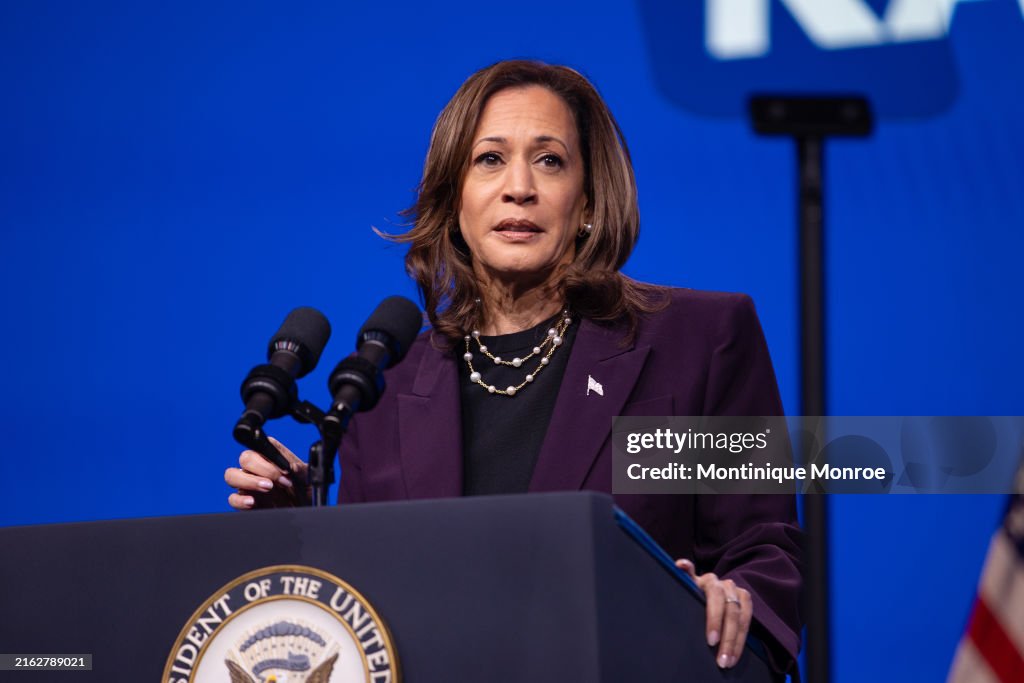 Vice President Kamala Harris Delivers A Keynote At The American Federation of Teachers' 88th National Convention In Houston