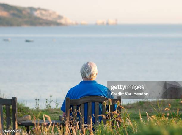 sunset on the english coast, colwell bay - south east england stock pictures, royalty-free photos & images