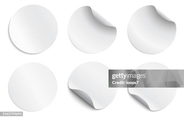 adhesive stickers set - sticker stock illustrations