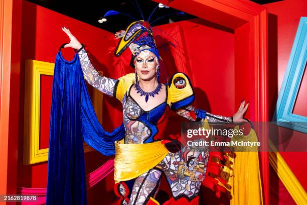 Drag Queen Q poses for a photo at RuPaul's DragCon at Los Angeles Convention Center on July 20, 2024 in Los Angeles, California.