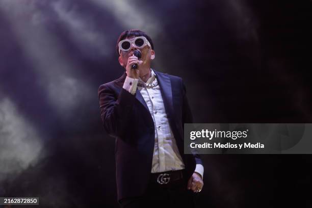 Singer Dani Flow performs during Bellaqueo Fest at Plaza de Toros on July 20, 2024 in Cancun, Mexico.
