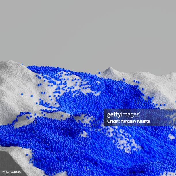 esg artificial ecosystem concept cgi - nanoparticule photos et images de collection
