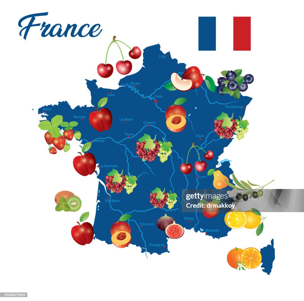 France fruits map