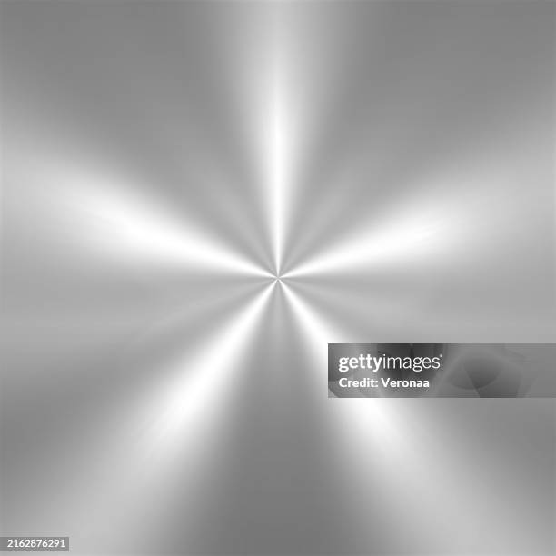 ilustraciones, imágenes clip art, dibujos animados e iconos de stock de fondo de textura de metal cepillado radial de tono plateado brillante - hoja de aluminio