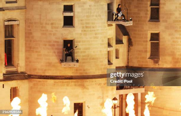 Heavy Metal band Gojira performs during the opening ceremony of the Olympic Games Paris 2024 on July 26, 2024 in Paris, France.