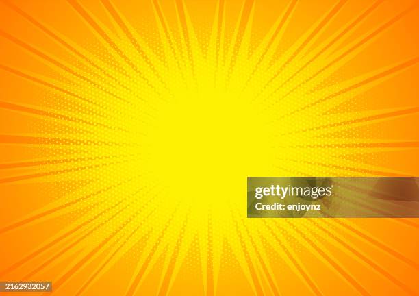 illustrazioni stock, clip art, cartoni animati e icone di tendenza di yellow comic book action explosion starburst - galassia starburst