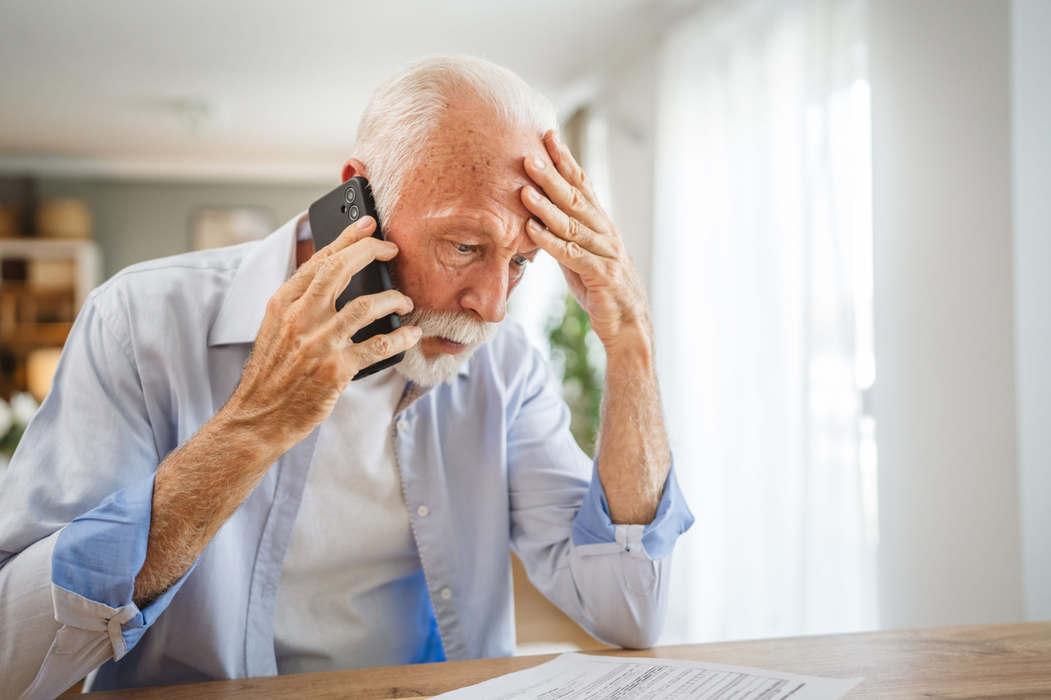 person calling insurance