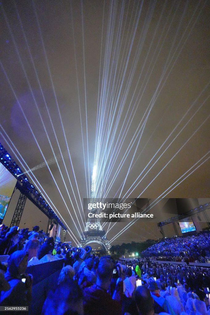 Olympia, Paris 2024, opening ceremony of the Summer Olympics, view of ...