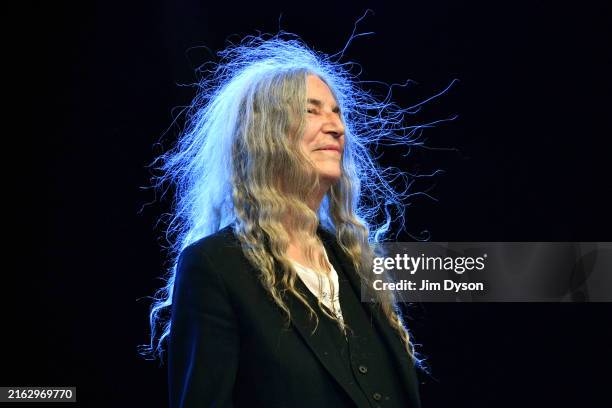 Patti Smith performs with the Patti Smith Quartet during the Summer Series at Somerset House on July 21, 2024 in London, England.