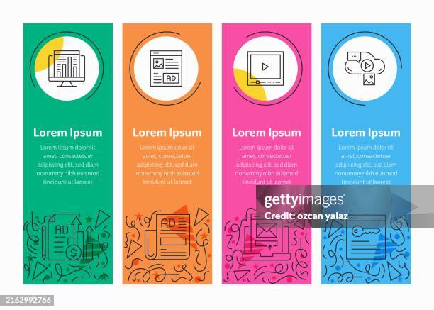 inbound marketing related vector design concept. - bookstore stock illustrations