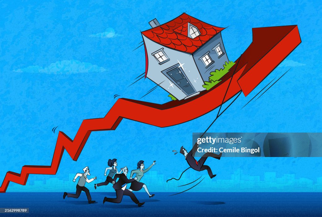 People Rising Home Rising House Prices High-Res Vector Graphic - Getty Images