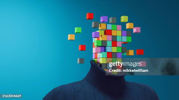 fragmented mind: the digital disintegration of mental health - impact stock pictures, royalty-free photos & images