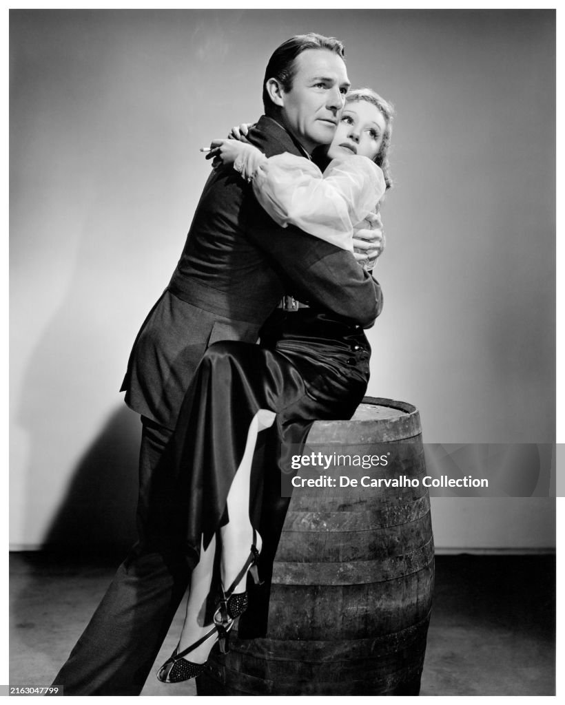 Randolph Scott and Elisabeth Bergner in 'Paris Calling'