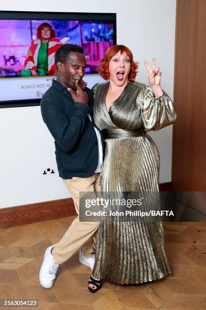 Lemn Sissay and Sophie Willan attend a preview and Q & A for the second series of the BBC's "Alma's Not Normal" at BAFTA on July 22, 2024 in London,...