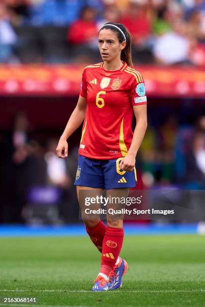 Aitana Bonmati of Spain looks on during the UEFA Women's European Qualifiers League match between Spain and Belgium at Riazor Stadium on July 16,...