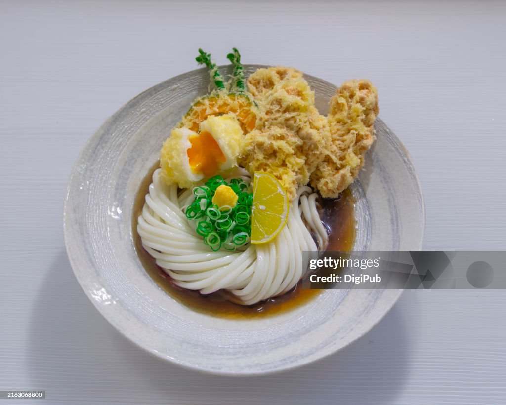Chicken and Egg Tempura Bukkake Udon Sample