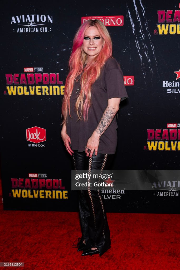 Avril Lavigne attends the "Deadpool & Wolverine" New York Premiere at