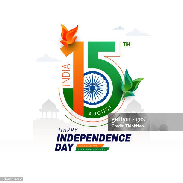 15 august, india independence day - 15 august stock illustrations
