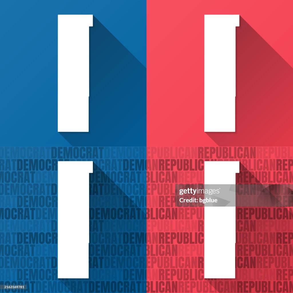 Washington County, Oklahoma. Maps on blue and red backgrounds